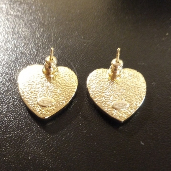 CHANEL STUD GOLD AND SILVER CRYSTAL EARRINGS. - Picture 4 of 5